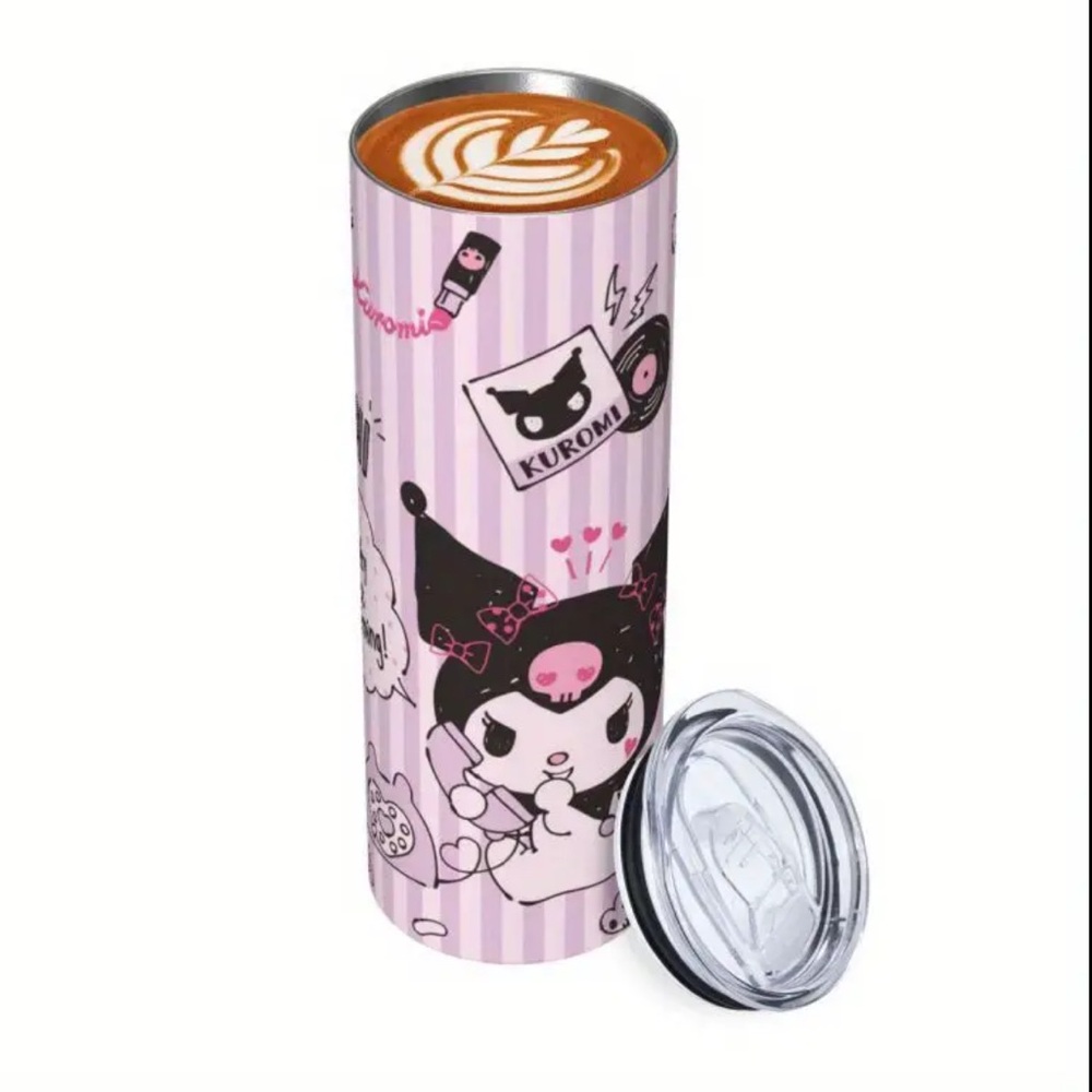 🆕 Hello Kitty Kuromi Stainless Steel Insulated Tumbler With Straw & Lid